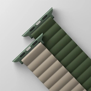 Kup UNIQ Revix Apple Watch 4/5/6/7/SE/8/9/Ultra 44/45/49mm Wendbar Magnetic grün-dunkelgrau/green-taupe - UNIQ630GRNTAU - {ean13} - Sklep Home Screen