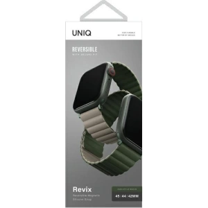 Kup UNIQ Revix Apple Watch 4/5/6/7/SE/8/9/Ultra 44/45/49mm Wendbar Magnetic grün-dunkelgrau/green-taupe - UNIQ630GRNTAU - {ean13} - Sklep Home Screen