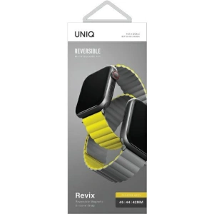 Kup UNIQ Revix Apple Watch 4/5/6/7/SE/8/9/Ultra 44/45/49mm Wendbar Magnetic gelb-grau/yellow-grey - UNIQ631YELGRY - {ean13} - Sklep Home Screen