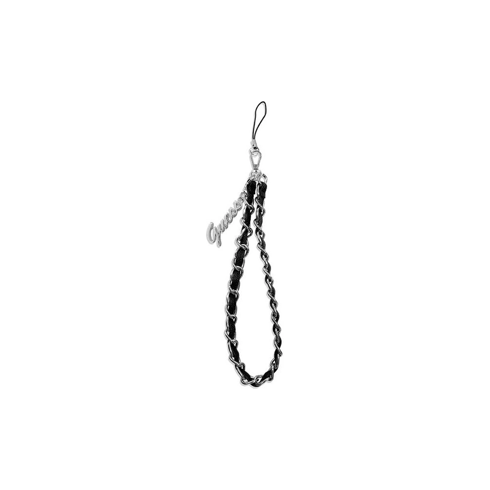 Zawieszka Guess GUSTSASSK Phone Strap czarny/black Chain Metal Logo Charm