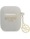 Etui Guess GUA2LSC4EG Apple AirPods šedý/grey silikonový charm 4G kolekce