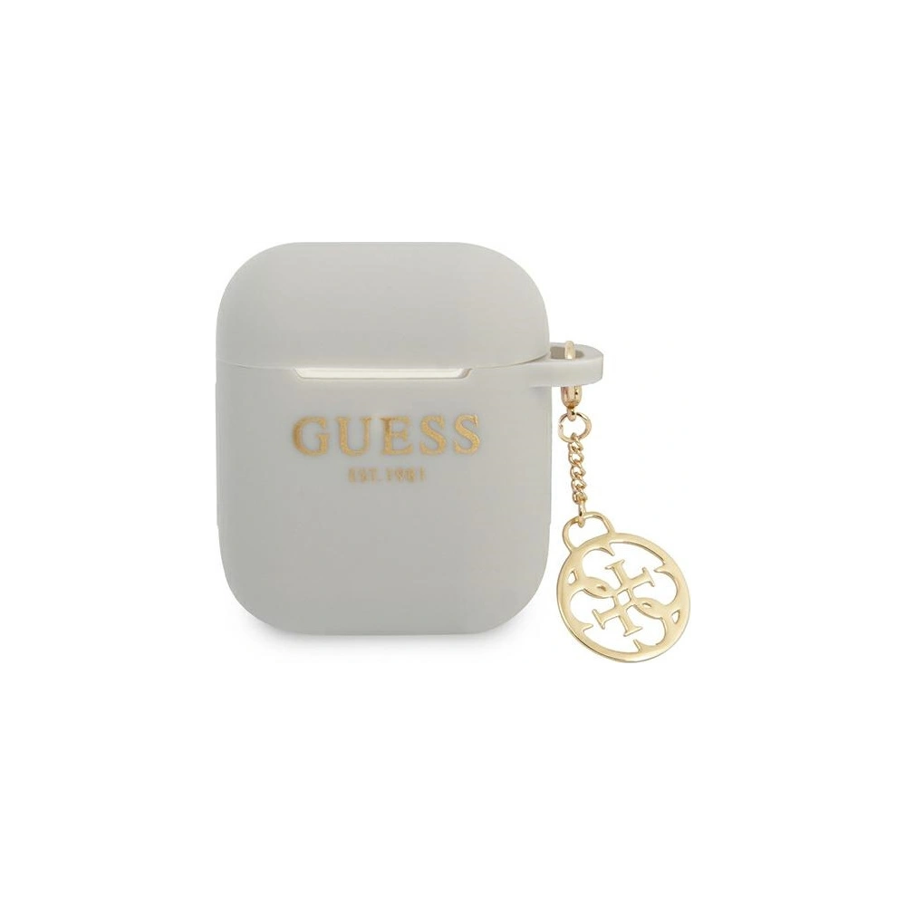 Etui Guess GUA2LSC4EG Apple AirPods szary/grey Silicone Charm 4G Collection
