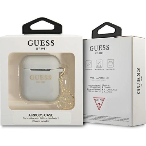 Kup Etui Guess GUA2LSC4EG Apple AirPods szary/grey Silicone Charm 4G Collection - GUE1694GRY - {ean13} - Sklep Home Screen