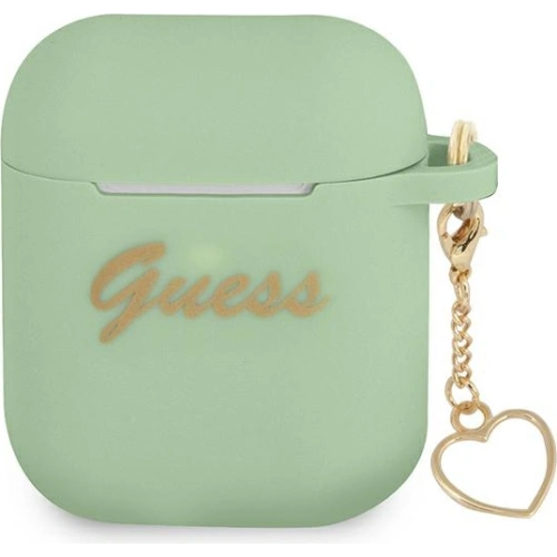 Kup Etui Guess GUA2LSCHSN Apple AirPods zelený/green silikonové pouzdro Heart Collection - GUE1695GRN - {ean13} - Sklep Home Screen