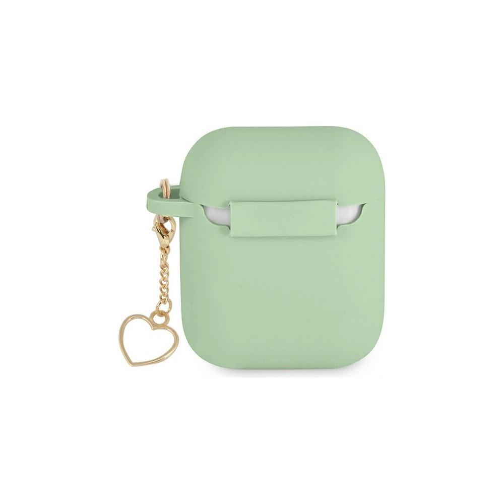 Etui Guess GUA2LSCHSN Apple AirPods zielony/green Silicone Charm Heart Collection