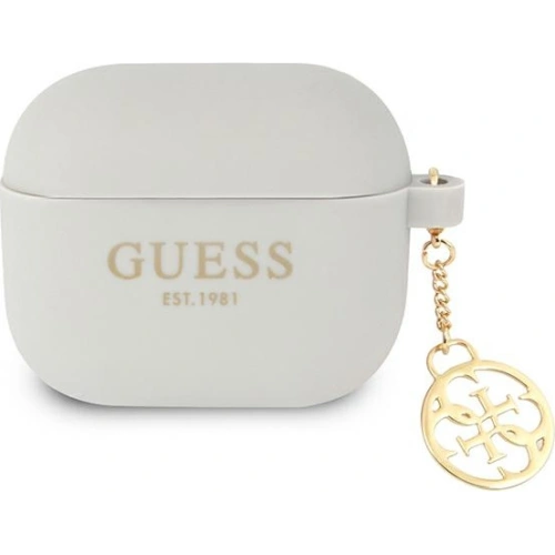 Kup Case Guess GUA3LSC4EG Apple AirPods 3 grau/schwarz Silikon Charm 4G Kollektion - GUE1696GRY - {ean13} - Sklep Home Screen