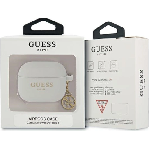 Kup Etui Guess GUA3LSC4EG Apple AirPods 3 szary/grey Silicone Charm 4G Collection - GUE1696GRY - {ean13} - Sklep Home Screen