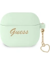 Etui Guess GUA3LSCHSN Apple AirPods 3 zielony/green Silicone Charm Heart Collection