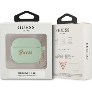 Kup Etui Guess GUA3LSCHSN Apple AirPods 3 zielony/green Silicone Charm Heart Collection - GUE1697GRN - {ean13} - Sklep Home Screen