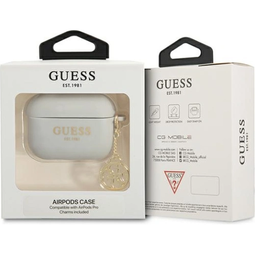 Buy Guess GUAPLSC4EG Apple AirPods Pro grey Silicone Charm 4G Collection - GUE1698GRY - {ean13} - Home Screen Store Europe