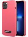 Etui Karl Lagerfeld KLHCP13SSLMP1PI Apple iPhone 13 mini kemény tok fuksziás/fuchsia szilikon plakett