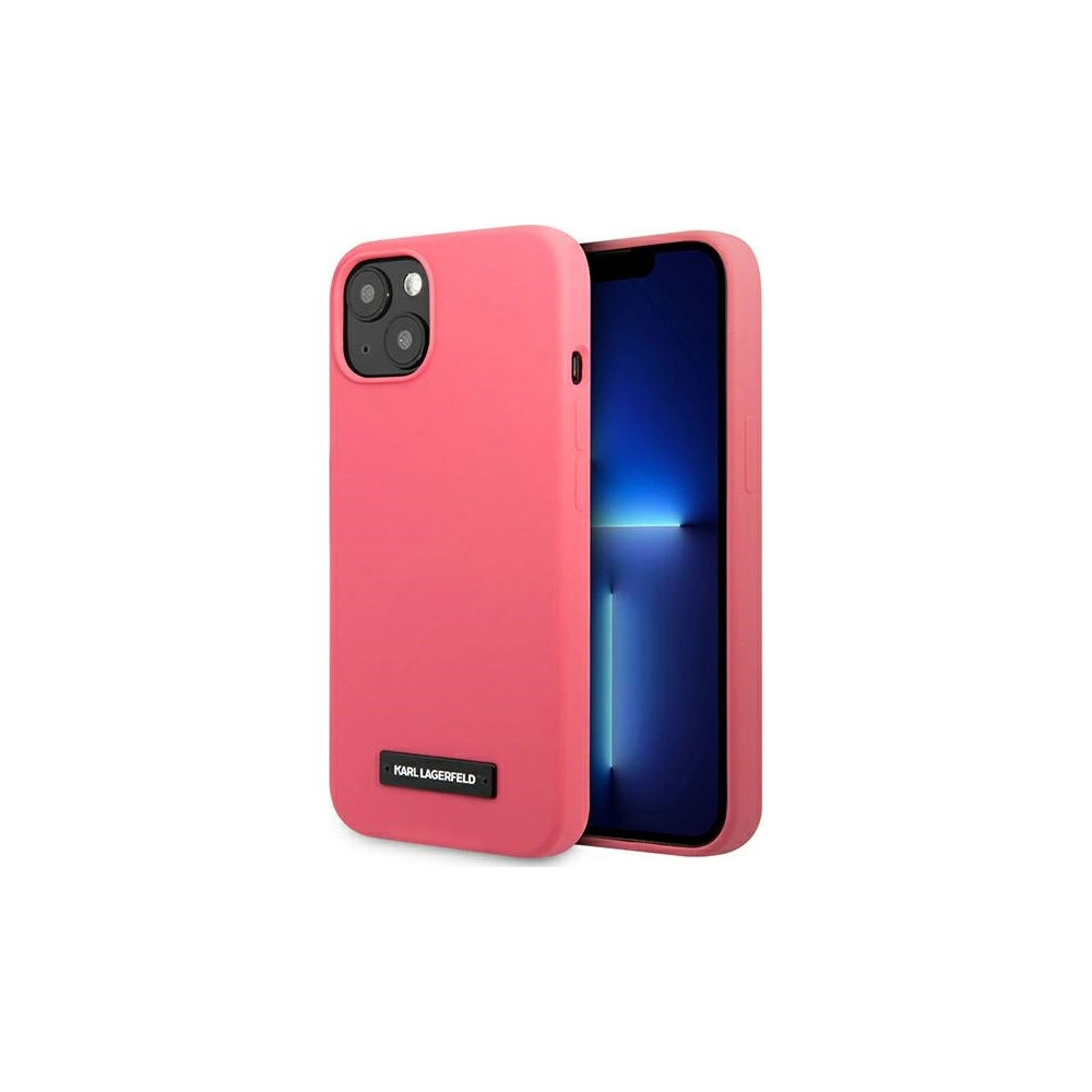 Etui Karl Lagerfeld KLHCP13SSLMP1PI Apple iPhone 13 mini hardcase fuksja/fuchsia Silicone Plaque