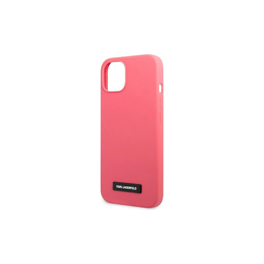 Etui Karl Lagerfeld KLHCP13SSLMP1PI Apple iPhone 13 mini hardcase fuksja/fuchsia Silicone Plaque