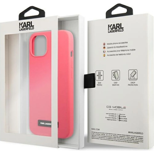 Kup Case Karl Lagerfeld KLHCP13SSLMP1PI Apple iPhone 13 mini Hardcase Fuchsia/Silikon Plakette - KLD929FHS - {ean13} - Sklep Home Screen