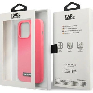 Etui Karl Lagerfeld KLHCP13XSLMP1PI Apple iPhone 13 Pro Max hardcase fuksja/fuchsia Silicone Plaque