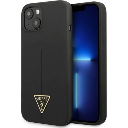 Kup Case Guess GUHCP13SSLTGK Apple iPhone 13 mini schwarz/schwarz Hardcase Silikontasche Triangle - GUE1706BLK - {ean13} - Sklep Home Screen