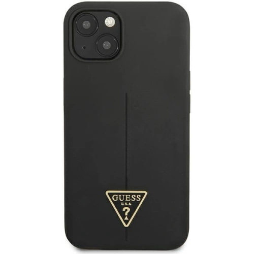 Kup Case Guess GUHCP13SSLTGK Apple iPhone 13 mini schwarz/schwarz Hardcase Silikontasche Triangle - GUE1706BLK - {ean13} - Sklep Home Screen