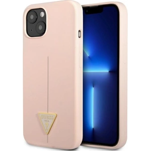 Kup Case Guess GUHCP13SSLTGP Apple iPhone 13 mini rosa/pink Hardcase Silikon Dreieck - GUE1707PNK - {ean13} - Sklep Home Screen