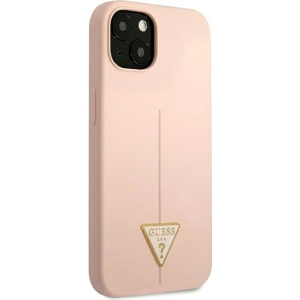 Kup Case Guess GUHCP13SSLTGP Apple iPhone 13 mini rosa/pink Hardcase Silikon Dreieck - GUE1707PNK - {ean13} - Sklep Home Screen