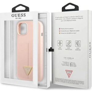 Kup Case Guess GUHCP13SSLTGP Apple iPhone 13 mini rosa/pink Hardcase Silikon Dreieck - GUE1707PNK - {ean13} - Sklep Home Screen