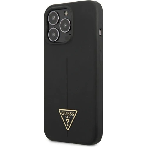 Buy Guess GUHCP13XSLTGK Apple iPhone 13 Pro Max black hardcase Silicone Triangle - GUE1709BLK - {ean13} - Home Screen Store Europe