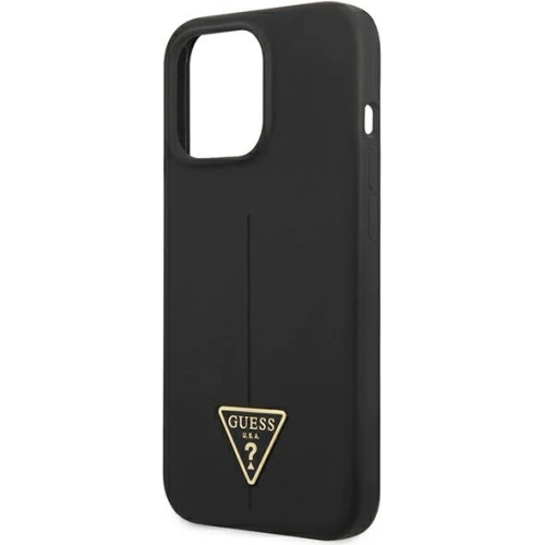 Buy Guess GUHCP13XSLTGK Apple iPhone 13 Pro Max black hardcase Silicone Triangle - GUE1709BLK - {ean13} - Home Screen Store Europe