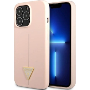 Etui Guess GUHCP13XSLTGP Apple iPhone 13 Pro Max różowy/pink hardcase Silicone Triangle
