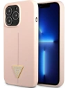 Buy Guess GUHCP13XSLTGP Apple iPhone 13 Pro Max pink hardcase Silicone Triangle - GUE1710PNK - {ean13} - Home Screen Store Europe
