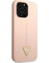 Buy Guess GUHCP13XSLTGP Apple iPhone 13 Pro Max pink hardcase Silicone Triangle - GUE1710PNK - {ean13} - Home Screen Store Europe
