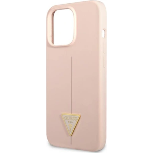 Buy Guess GUHCP13XSLTGP Apple iPhone 13 Pro Max pink hardcase Silicone Triangle - GUE1710PNK - {ean13} - Home Screen Store Europe