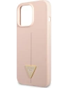 Buy Guess GUHCP13XSLTGP Apple iPhone 13 Pro Max pink hardcase Silicone Triangle - GUE1710PNK - {ean13} - Home Screen Store Europe