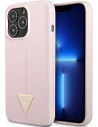 Guess GUHCP13XSLTGU Apple iPhone 13 Pro Max purple hardcase Silicone Triangle
