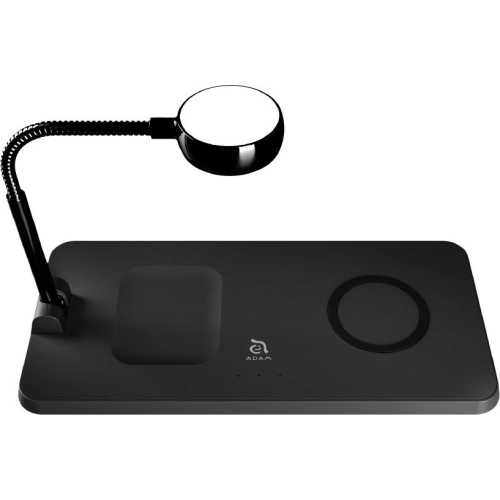 Kup Ładowarka bezprzewodowa Adam Elements Omnia Q3 do 3 urządzeń z uchwytem do Apple Watch (czarna) - ADAM003BLK - {ean13} - Sklep Home Screen