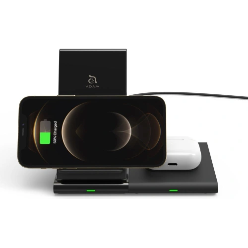 Kup Kabelloses Ladegerät Adam Elements Omnia Q2X für 2 Geräte (schwarz) - ADAM008BLK - {ean13} - Sklep Home Screen