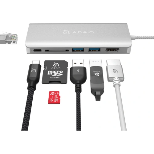 Kup Adam Elements Casa Hub A01 USB-C 6 portos (ezüst) - ADAM014SLV - {ean13} - Sklep Home Screen