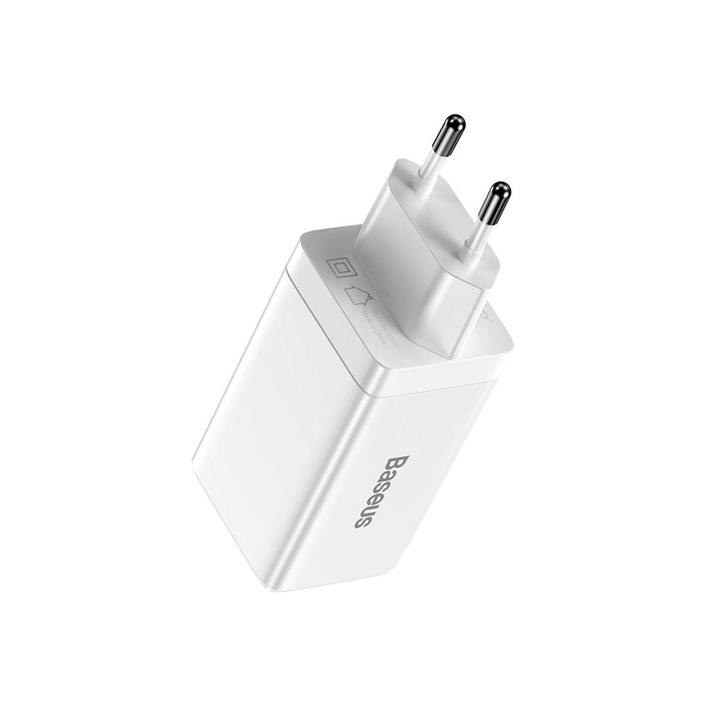 Ładowarka sieciowa Baseus GaN3 Pro, 2xUSB-C + USB, 65W (biała)