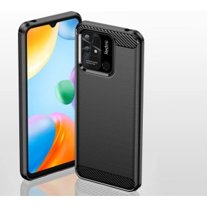 Etui Tech-Protect TPUCarbon Redmi 10C Fekete