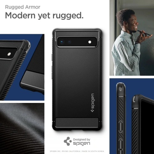 Kup Etui Spigen Rugged Armor Google Pixel 6a Matt Fekete - SPN2237BLK - {ean13} - Sklep Home Screen