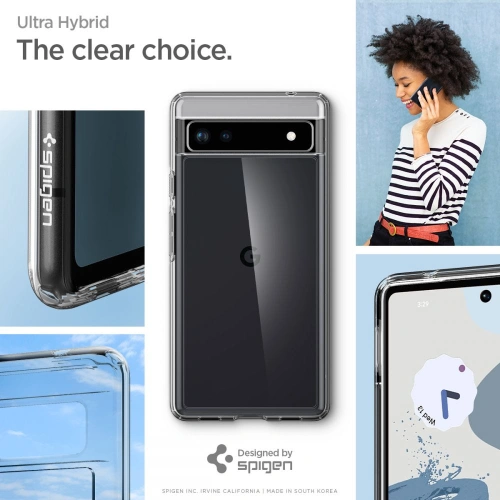 Buy Spigen Ultra Hybrid Google Pixel 6a Crystal Clear - SPN2238CL - {ean13} - Home Screen Store Europe
