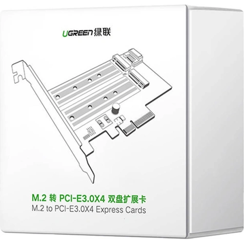 Buy Adapter UGREEN PCIe 3.0 x4 to M.2 M-Key + M.2 B-Key - UGR1221 - {ean13} - Home Screen Store Europe
