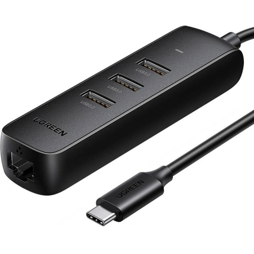 Kup UGREEN 5in1 USB-A Adapter zu 3x USB 2.0 + RJ45 + USB-C (schwarz) - UGR1222BLK - {ean13} - Sklep Home Screen