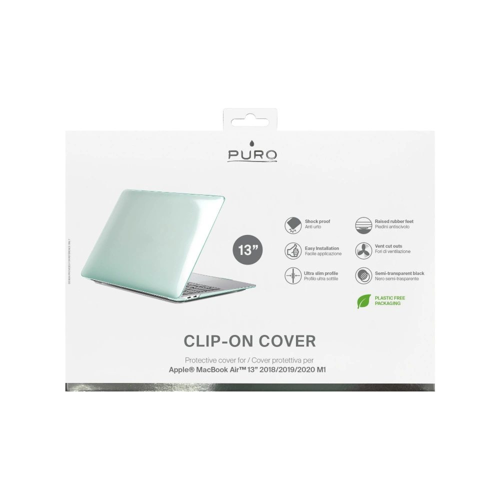 Etui PURO Clip On Apple MacBook Air 13 M1 2018-2023 (miętowy)