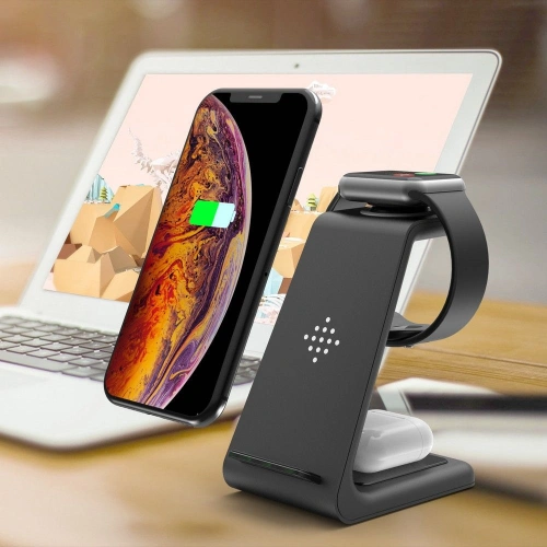 Kup Bezdrátová nabíječka Tech-Protect A8 3v1 Bezdrátová nabíječka Černá - THP1028BLK - {ean13} - Sklep Home Screen