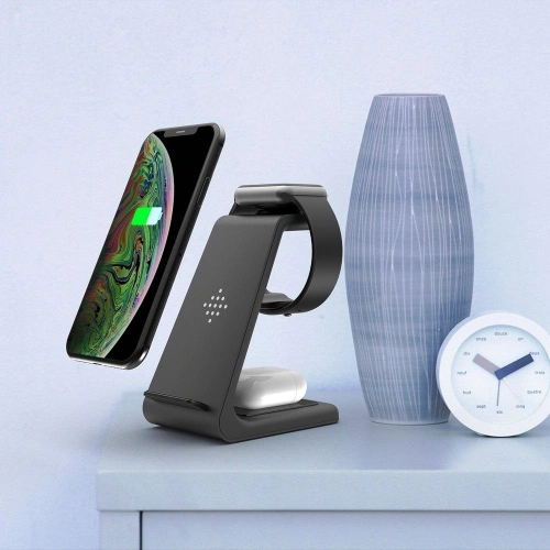 Kup Bezdrátová nabíječka Tech-Protect A8 3v1 Bezdrátová nabíječka Černá - THP1028BLK - {ean13} - Sklep Home Screen