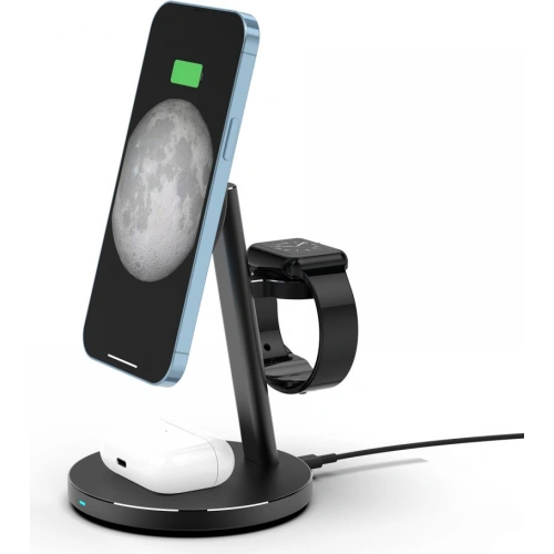 Kup Bezdrátová nabíječka Tech-Protect A9 3in1 Magnetic MagSafe Wireless Charger Black - THP1030BLK - {ean13} - Sklep Home Screen
