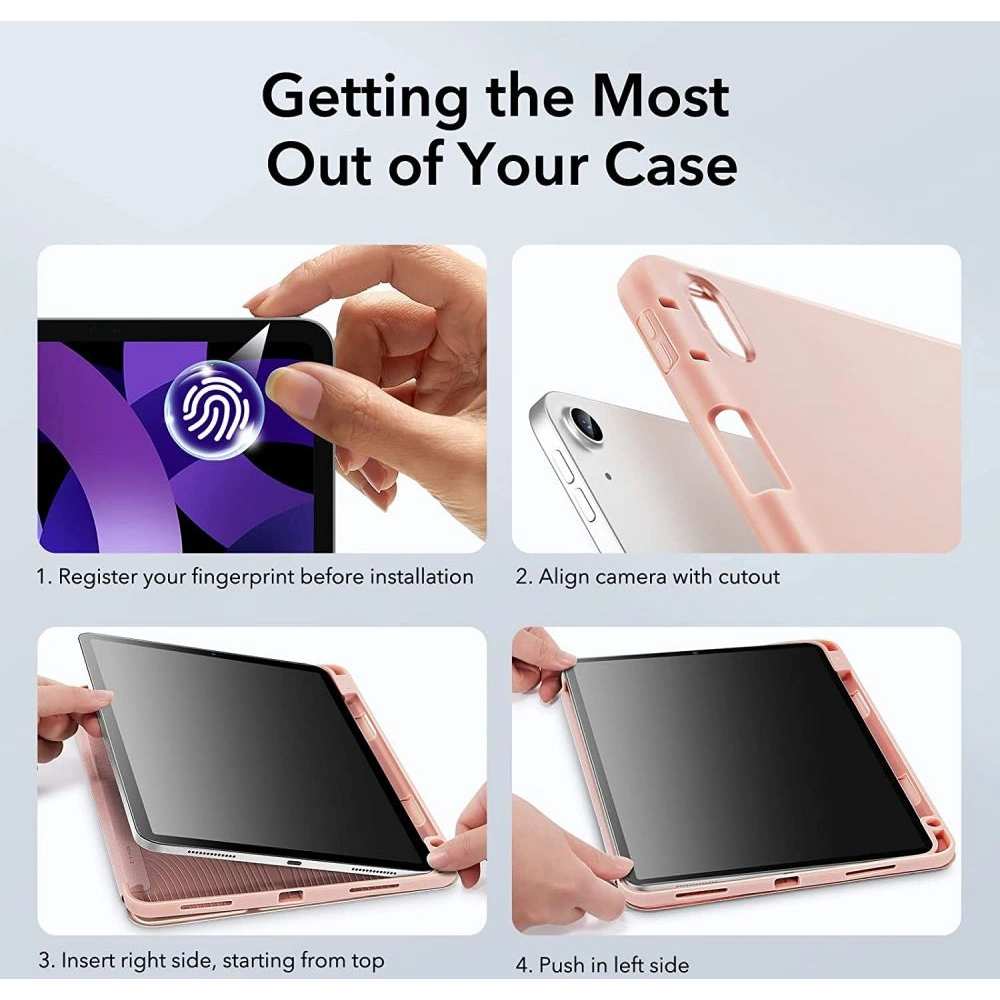 Etui ESR Rebound Pencil Apple iPad Air 10.9 2020/2022 (4. i 5. generacji) / iPad Air 11 2024 (6. generacji) Rose Gold