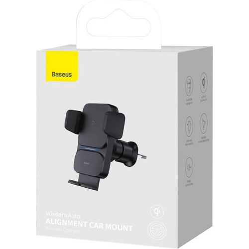 Buy Baseus Wisdom Car Gravity Mount with Wireless Charger Qi (black) - BSU3242BLK - {ean13} - Home Screen Store Europe
