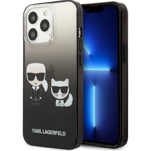 Kup Etui Karl Lagerfeld KLHCP13LTGKCK Apple iPhone 13 Pro hardcase negru/black Gradient Ikonik Karl & Choupette - KLD935BLK - {ean13} - Sklep Home Screen