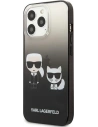 Kup Etui Karl Lagerfeld KLHCP13LTGKCK Apple iPhone 13 Pro hardcase negru/black Gradient Ikonik Karl & Choupette - KLD935BLK - {ean13} - Sklep Home Screen