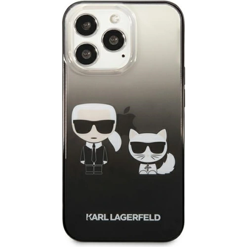 Kup Etui Karl Lagerfeld KLHCP13LTGKCK Apple iPhone 13 Pro hardcase negru/black Gradient Ikonik Karl & Choupette - KLD935BLK - {ean13} - Sklep Home Screen
